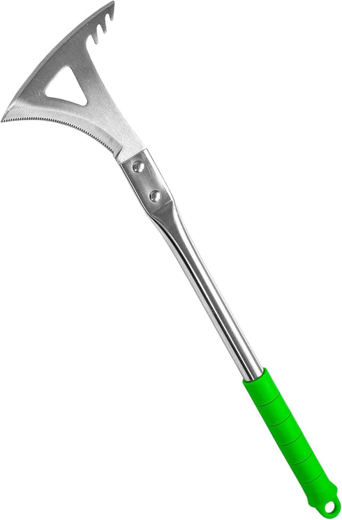 Multifunctional Weeding Tool for Gardening, 3 in 1 Hand Garden Weeder Tool (Sickle, Weed Puller, Scraper Cutter) Rust Resistant Stainless Steel Bl...