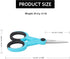 5” Detail Scissors, Embroidery Scissors with Sharp Stainless Steel Blade and Soft Handles, Great for Sewing, Craft, Office and School, 3 Pcs, Blue...