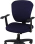 Office Computer Chair Cover Stretch Universal Jacquard Seat Slipcover 2 Piece for Desk Rotating Armless Chair, Removable Washable Anti-dust Chair ...
