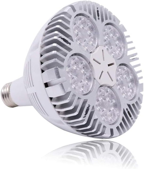 Aolyty 45w (85W Equivalent) PAR38 LED Bulb White 6000K 3500lm E26 Base 35 Degree Beam Angle Track Spotlight with Fan AC 120v (White)...