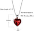 MichooyelS925 3.6 cttw Rhodolite Garnet Pendant Necklace Heart Solitaire Gemstone Sterling Silver Valentine's Day Wedding Birthstone Jewelry For W...