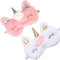2 Pack Cute Animal Sleep Mask for Girls Cute Unicorn Soft Plush Blindfold Sleep Masks Eye Cover for Women Girls Travel Nap Night Sleeping...