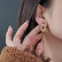2Pcs Gold and Silver Earrings for Women, Gold Statement Geometric Knot Stud Earrings Set Chunky Gold Solver Hollow Tube Knot Drop Dangle Earrings ...