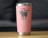 Bevvee Gettin Piggy - Insulated Coffee Tumbler Cup with Sliding Lid - Stainless Steel Insulated Mug - Pig Themed Coffee Gifts - Pink...