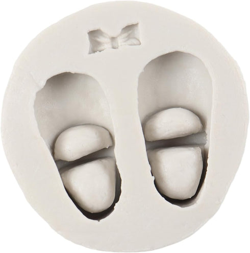 Baby Foot Print Silicone Molds Baby Shoes Fondant Mold For Baby Shower Cake Decoration Cupcake Topper Chocolate Candy Polymer Clay Gum Paste...