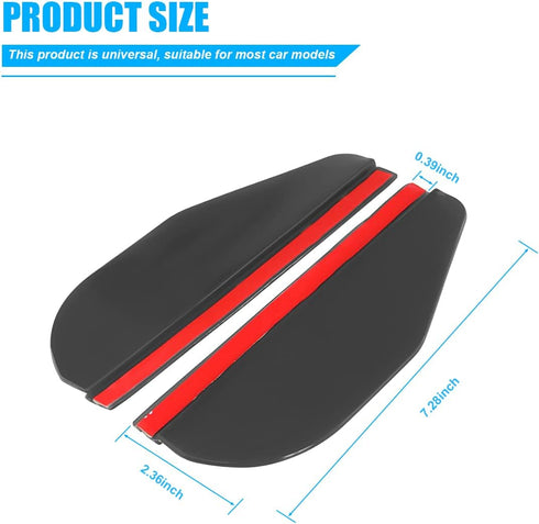 2PCS Car Rear View Mirror Rain Visor Guard, Carbon Fiber Auto Side Mirror Rain Eyebrows, Rainproof Waterproof PVC Rearview Mirror Rain Visor Smoke...