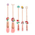 Mermaid Princess Makeup Brushes, Coshine 5pcs Mermaid Anime Metal Makeup Brush Set, Pink Cute Cosmetic Brush...