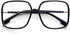 BIGGY Oversized Square Blue Light Blocking Glasses - Ultralight Anti Eyestrain | Reduce Eye Strain Nerd Glasses, Reading book/TV/Computer/Gaming F...
