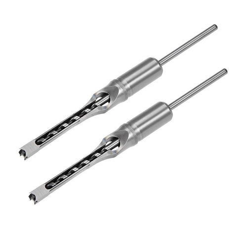 uxcell Square Hole Drill Bit, 5/16" High-Carbon Steel Hollow Chisel Mortise Power Tool for Woodworking 2 Pcs...