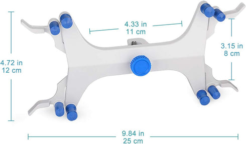 StonyLab Aluminum Double Burette Clamp, Adjustable Double Burette Clamp Buret Clamp Butterfly Style Spring Loaded Lab Accessory for Laboratory...