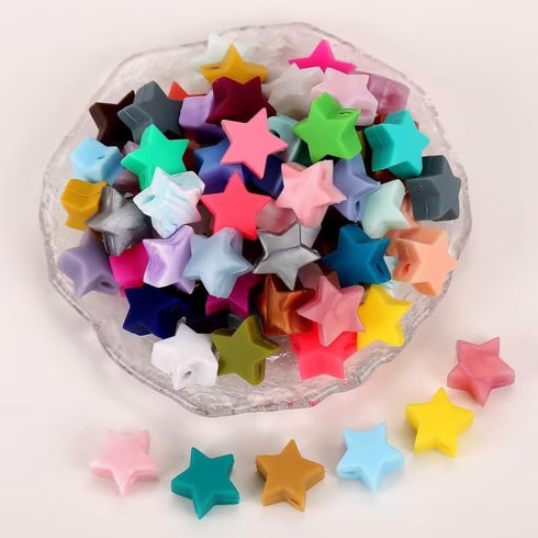 2Pcs Blue Star Knitting Needle Stoppers, Cute Knitting Silicone Stoppers, Needle Minder, Knitting Needle Point Protectors for Knitting Crochet Han...