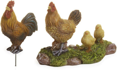 Mg96 Rooster with Hen and Chicks...
