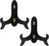 Petutu 2 Pack 8 Inch Wooden Display Stand Plate Easels Holder (Black)...