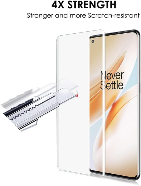 [3 Pack OnePlus 8 Pro Screen Protector Tempered Glass, UV Set, Full Screen Adhesive, Scratch Repair,Sensitive Touch,Fingerprint-ID Compatible...