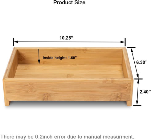 Makeup Organizer Countertop for Vanity, Bathroom Organizers and Storage Bamboo Bathroom Countertop Organizer Cosmetic Skincare Perfume Organizers...