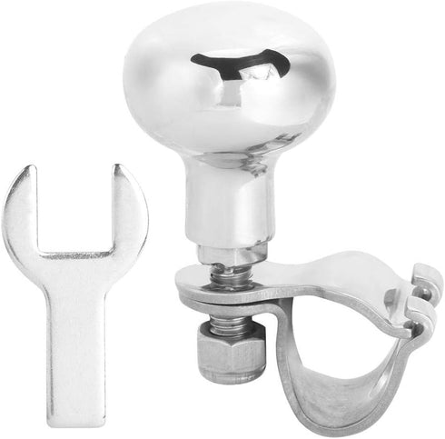 Steering Wheel Spinner, Universal 316 Stainless Steel Steering Wheel Knob Auxiliary Boosters Ball Suicide Power Handle Boat Accessory...
