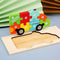 Wooden 'Fire Truck' 3D Jigsaw Puzzle for Kids, Animal Number Block Puzzles for Toddlers, Educational Learning Montessori Toys for Boys and Girls (...