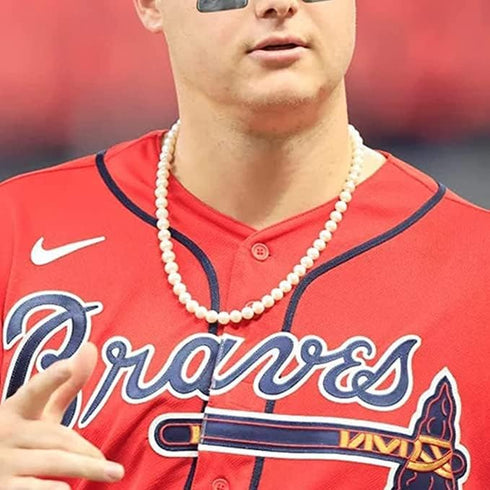 Pearl Necklace for Men, White Pearl Necklace for Women, 8MM Round Pearl Necklace, Pearl Jewelry 20" Length...