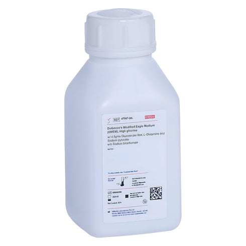 HiMedia AT067-1L Dulbecco's Modified Eagle Medium (DMEM), High Glucose with 4.5 g Glucose per L, L-Glutamine and 2, 1 L...