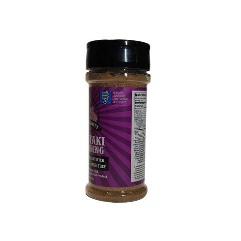 Smoke n Sanity Teriyaki Seasoning - Certified Low FODMAP - Gluten Free - Certified Kosher - Dairy Free for Low FODMAP Food - (4.7 oz Shaker)...