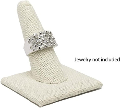 Ring Stand Holder Jewelry Display - Ring Finger Stand Jewelry Displays with Square Base for Countertops, Windows, Showcases - Available in Multipl...