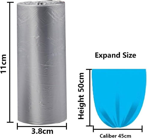 5 Rolls Small Trash Garbage Bags, 4 Gallon Strong Thin Material Disposable Kitchen Garbage Bags, Durable Plastic Trash Bags for Office Home Bedroo...