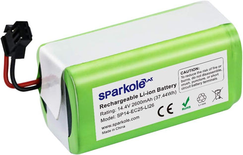 14.4V 2600mAh Replacement Battery for Ecovacs Deebot N79S, N79, DN622, DN622.11 and Eufy Robovac 11, 11S, 11S Max, 30, 30C, G30, G10 Hybrid...
