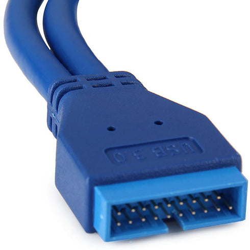 JSER Dual Port USB 3.0 A Male to 20 Pin Male Motherboard Extension Cable Adapter 5Gbps...