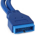 JSER Dual Port USB 3.0 A Male to 20 Pin Male Motherboard Extension Cable Adapter 5Gbps...