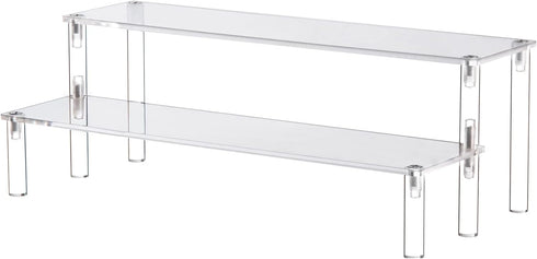 ihomecooker Clear Acrylic Display Riser 2 Tier Cupcake Stand Shelf for Decoration and Organizer...