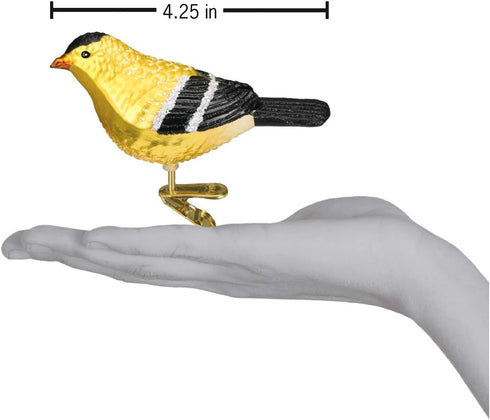Old World Christmas Ornaments: Bird Watcher Collection Glass Blown Ornaments for Christmas Tree, American Goldfinch...