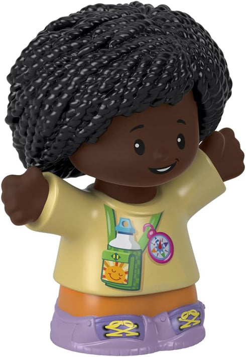 Replacement Part for Fisher-Price Little People Playset - HBW73 ~ African-American Girl Hiker Figure with Water Bottle Print ~ Works Great with An...