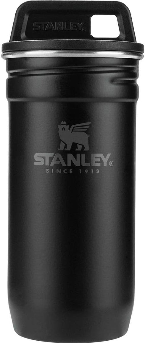 Stanley Adventure Pre-Party Nesting Shot Glass Set | 4 Shot Glasses in Travel Carrying Case | 2 oz Stainless Steel Shooters | BPA-Free | Matte Bla...