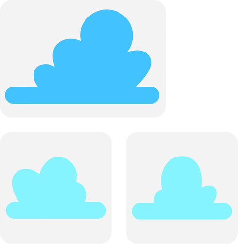 FINGERINSPIRE 3PCS Large Cloud Paint Stencil 2 Size Wall Stencils for Kids Bedroom Decoration Reusable Clouds Stencil Plastic Hollow Out Art Craft...