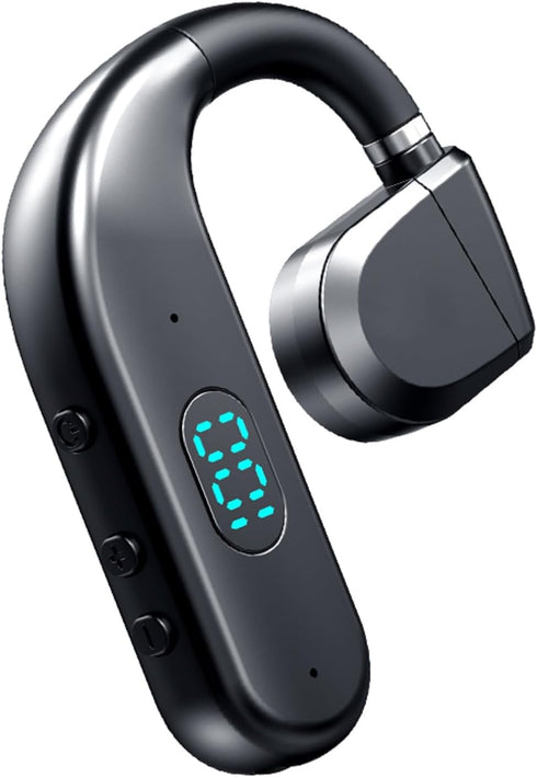 One Ear Headset Open Ear Air-Bone Conduction Headphones Wireless Bluetooth Headset Earpiece with Microphone for Cell Phones 30H Playtime Air-Bone ...