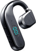 One Ear Headset Open Ear Air-Bone Conduction Headphones Wireless Bluetooth Headset Earpiece with Microphone for Cell Phones 30H Playtime Air-Bone ...