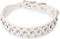 10"-24" Length Custom Leather Small Dog Collar Cat Collar with Crystal Rhinestone Bling(White,XS)...