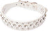 10"-24" Length Custom Leather Small Dog Collar Cat Collar with Crystal Rhinestone Bling(White,XS)...
