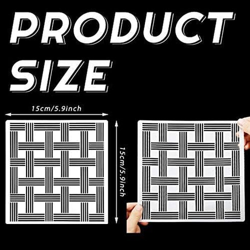 12 Sets Geometric Honeycomb Stencils Painting Art Templates Stencils for Scrapbooking Drawing Tracing DIY Furniture Wall Floor Decor (6 x 6 Inch)...