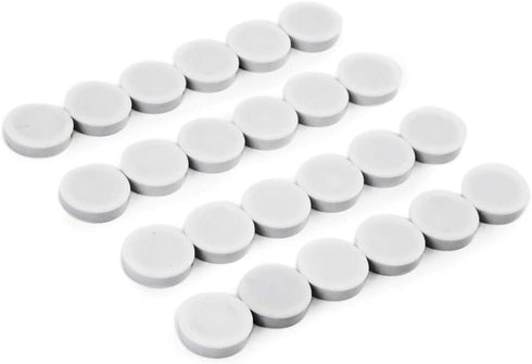 Bullseye Office 24 Round White Fridge Magnets, Button Shaped, Small Colorful Magnetic Discs for Kitchen, Cabinet or Classroom, Perfect Whiteboard ...