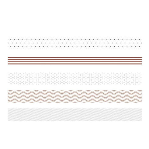 YUBBAEX 5 Rolls Washi Tape Set Creative Basic Skinny Masking Decorative Tapes for Arts, DIY Crafts, Journals, Planners, Scrapbooking, Wrapping (Do...