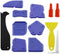 12 Sets Blue Silicone Caulking Tools Set Kit Sealant Finishing Tool Grout Scraper for Kitchen Bathroom Floor Window Sealant Sealing Sink Joint...