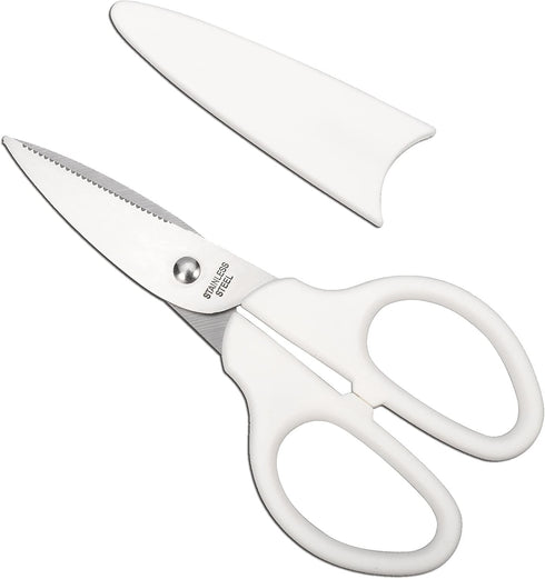 6in Multipurpose Scissors, Comfort Grip, Stainless Steel Sharp Basic Shears for Office Home Household Kitchen School Craft Supplies w/Protective C...