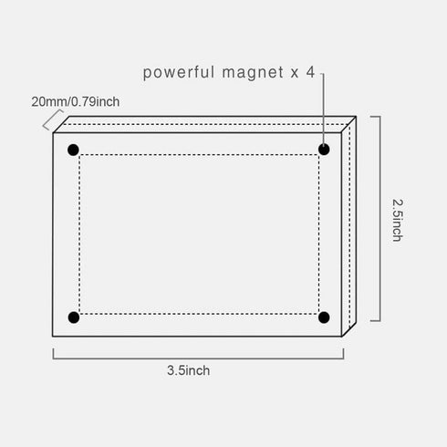 Clear Acrylic Photo Frame,Magnetic Perspex Picture Holders Table Standing Double Side Displays (2.5x3.5)...