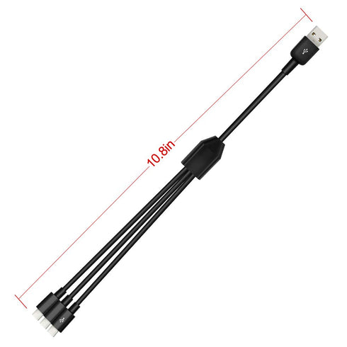 Duttek USB to Micro USB Splitter Cable, 3 in 1 USB 2.0 A Male to Three Micro USB Male 1 to 3 Sync Charging Cable Adapter Cord (25CM/10 Inch)...