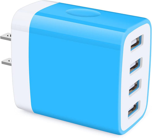 iPhone 13 Charger Block Fast Charging 4.8A Multi Port USB Charger Wall Plug Power Adapter Charging Box Cube Brick for iPhone 15/14/13/12/11 Pro Ma...