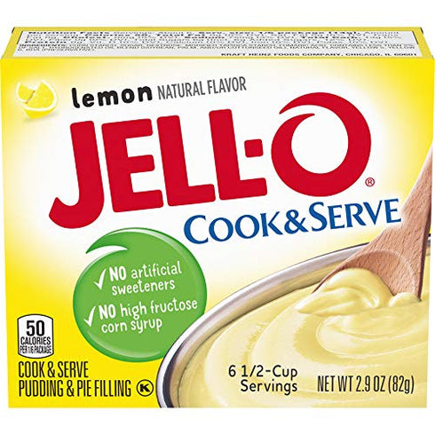 Jell-O, Cook & Serve, Pudding & Pie Filling, Lemon,2.9 Ounce (Pack of 4)...