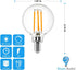 6 Pack G16.5 Light Bulb LED 4W - 2700K Warm White Dimmable 40W Equivalent E12 Candelabra Bulb 120V - Short Light Bulbs Bedroom, Kitchen, Pendant, ...