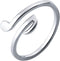 Minimalist Music Note Open Statement Ring S925 Sterling Silver Adjsutable Simple Wrap Cuff Expandable Finger Band Wedding Engagement Eternity Ring...