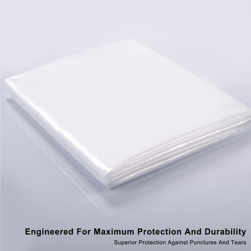 K KINGPLAST Mattress Bags for Moving and Storage, Twin/Full Size 54-Inch by 87-Inch Clear,2Pack, Disposable Plastic Mattress Cover...